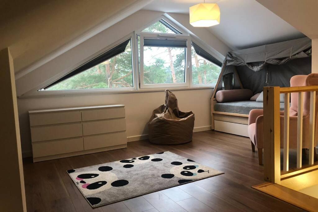 Apartmán Dwupoziomowy Apartament Nad Jeziorem W Lesie Augustów Exteriér fotografie