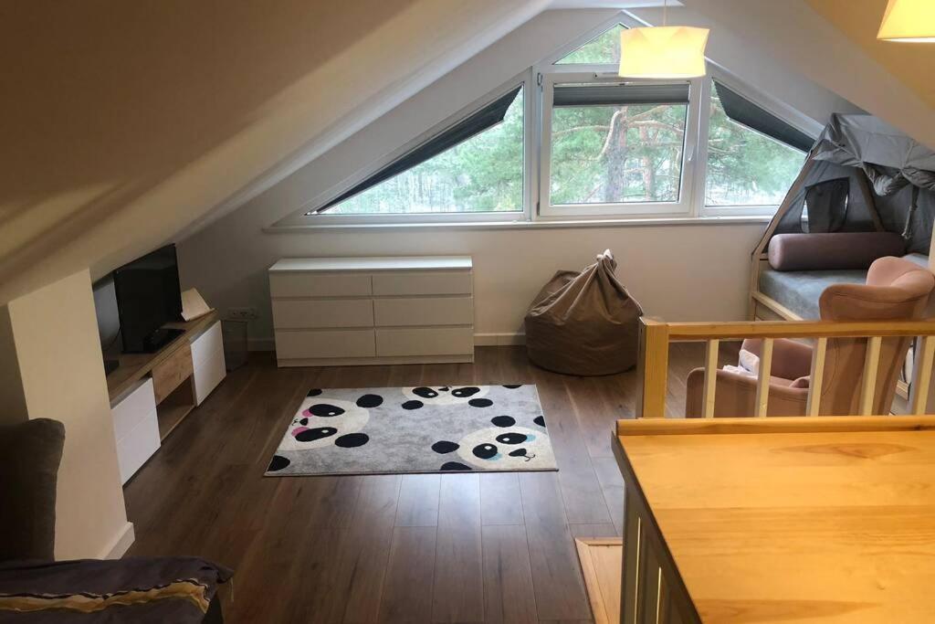 Apartmán Dwupoziomowy Apartament Nad Jeziorem W Lesie Augustów Exteriér fotografie
